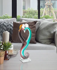 Dale Tiffany 12.5" Unity Heart Art Glass Sculpture