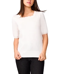 Melissa Paige Women's Scalloped Short-Sleeve Sweater