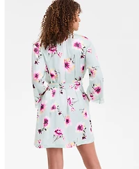 I.n.c. International Concepts Women's Lace-Trim Stretch Satin Robe