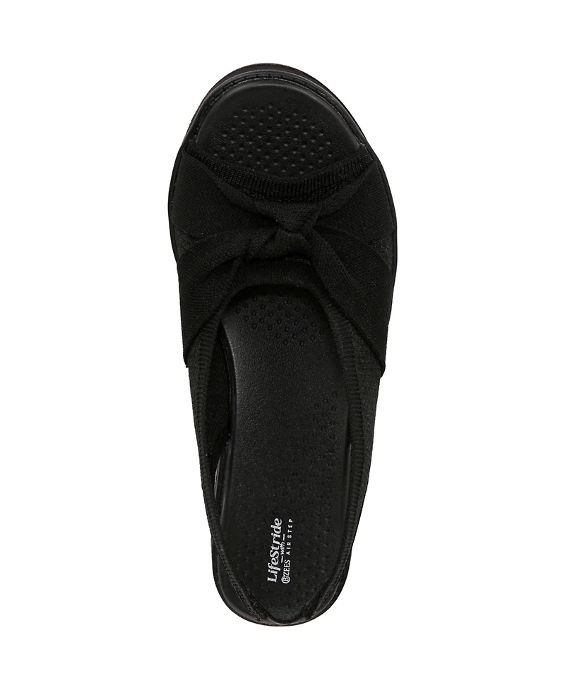 LifeStride Women's Bell Washable Slingback Wedge Sandals