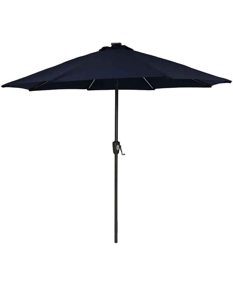 9-Foot Sunbrella Tilting Patio Umbrella with Solar Led Light Bars