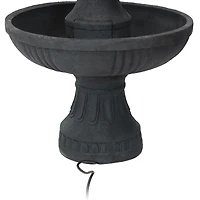 43"H Electric Fiberglass and Resin 3-Tier Flower Blossom Outdoor Water Fountain