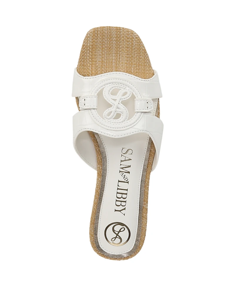 Sam and Libby Women's Lana Slip On Slide Flat Sandals