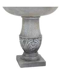 Sunnydaze Decor 50-Inch 2-Tier French Garden Outdoor Water Fountain - Glass Fiber Reinforced Concrete Construction - Dusty Gray