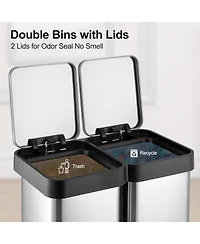 gaomon 16 Gallon/ 60L Dual Compartment Trash Can