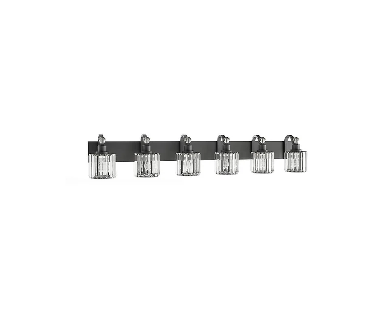 gaomon Modern Crystal Bathroom Vanity Lights Black Bathroom Light Fixtures Crystal Vanity Shower Lights Over Mirror