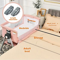 Gouun Portable Baby Bedside Sleeper with Adjustable Heights and Angle