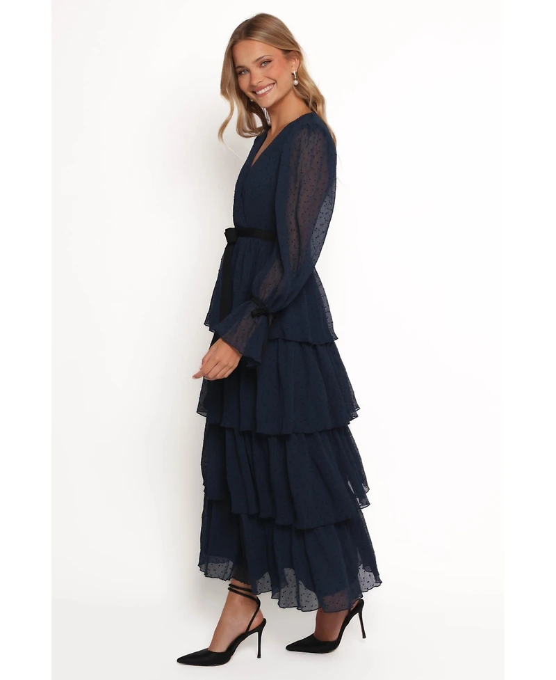 Petal and Pup Women's Antoinette Long Sleeve Tiered Maxi Dress