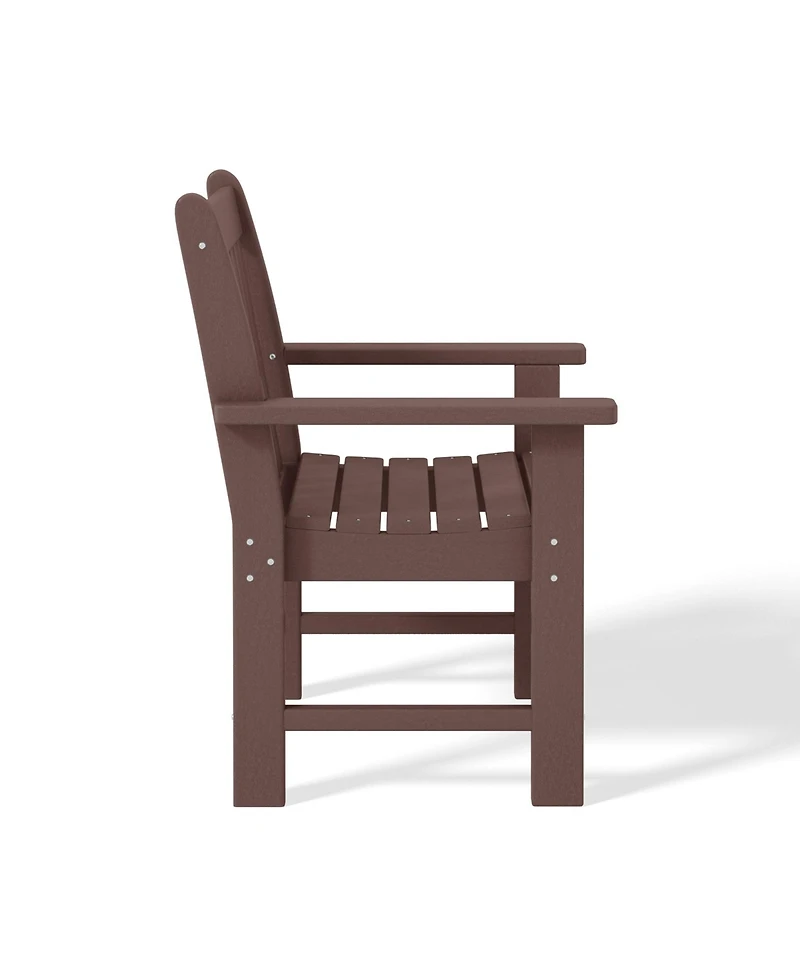 WestinTrends Outdoor Patio 3-Piece Hdpe Adirondack Garden Chairs with Square Adirondack Side Table Set