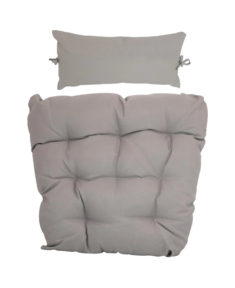 Outdoor Replacement Caroline Hanging Egg Chair Cushion and Headrest Pillow Set - 2pc