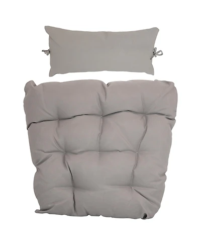 Outdoor Replacement Caroline Hanging Egg Chair Cushion and Headrest Pillow Set - 2pc