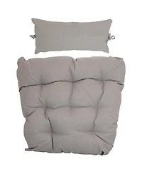 Outdoor Replacement Caroline Hanging Egg Chair Cushion and Headrest Pillow Set - 2pc