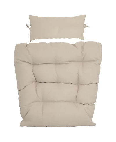 Outdoor Replacement Caroline Hanging Egg Chair Cushion and Headrest Pillow Set - 2pc
