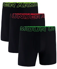 Under Armour Men's Performance Tech Mesh Solid 6" Boxer Briefs - 3-pack