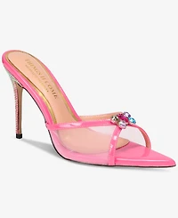 Things Ii Come Women's Shena Luxurious Slip-on High-Heel Pointed Toe Mule Dress Sandals