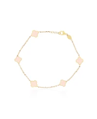 The Lovery Mini Pink Pearl Clover Bracelet 14K Gold