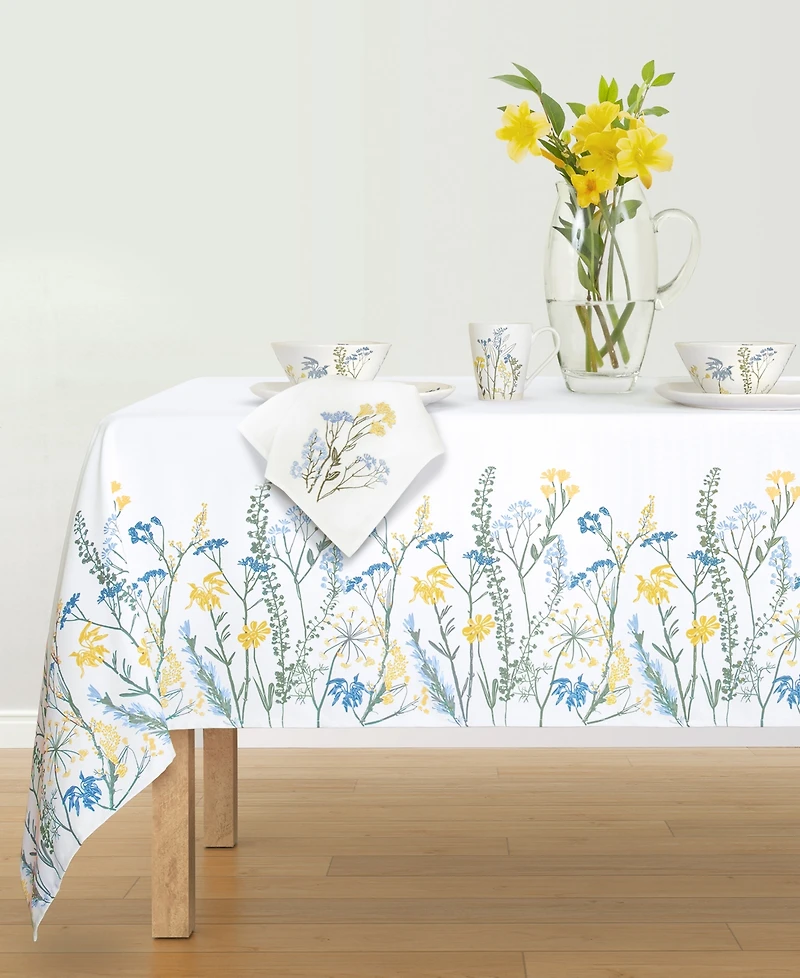 Lenox Wildflower Border Rectangular Tablecloth, 60" x 102"