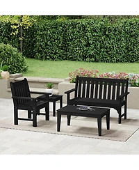 WestinTrends 4-Piece Hdpe Outdoor Patio Furniture Couch Set