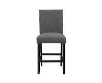 Bar Stools Set of 2, Nailhead Trim, Transitional Style with Upholstered Seat-The Pop Home