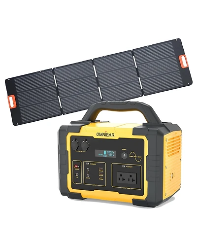 Mondawe 1000W Portable Power Station with 200W Solar Panel