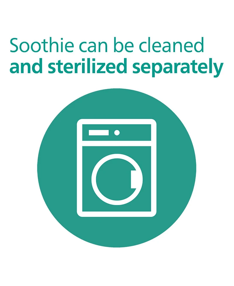 Philips Avent Soothie snuggle, 0m+, cow + Soothie Green 4 Pack