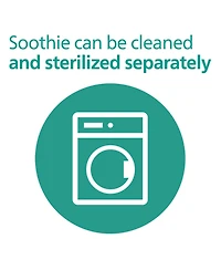 Philips Avent Soothie snuggle, 0m+, cow + Soothie Green 4 Pack