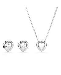 Swarovski Ariana Grande x Swarovski Rhodium Plated Heart Mixed Cuts Set