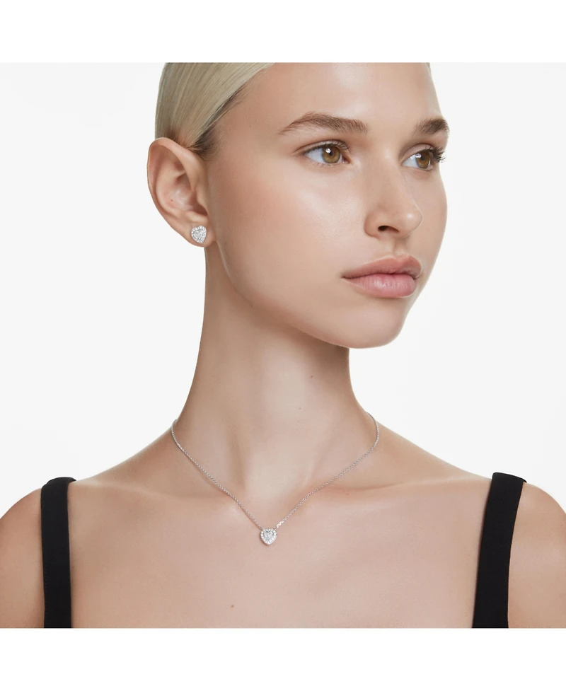 Swarovski Ariana Grande x Swarovski Rhodium Plated Heart Mixed Cuts Set
