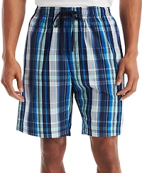 Nautica Men's Plaid Poplin 8" Sleep Shorts