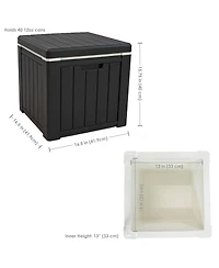 9-Gallon Outdoor Cooler Box - Polypropylene Resin - Black