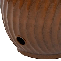 Metal Garden Hose Holder Pot with Lid - Uv-Resistant 145-Foot Garden Hose Pot Holder - Sage Glaze Finish