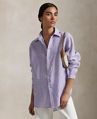 Polo Ralph Lauren Women's Classic-Fit Striped 100% Linen Shirt