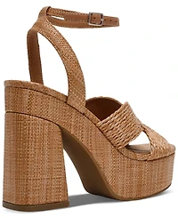 Dv Dolce Vita Women's Waylan Raffia Platform Crossband Dress Sandals