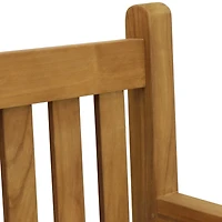 Outdoor Solid Teak Wood with Light Stained Finish Patio Garden Bench Seat - 60" - Light Brown