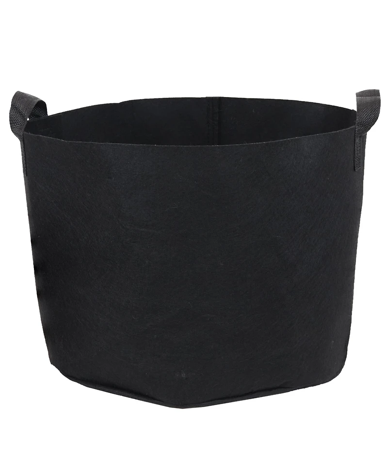 Garden Grow Bag with Handles Non-Woven Polypropylene Fabric, Black