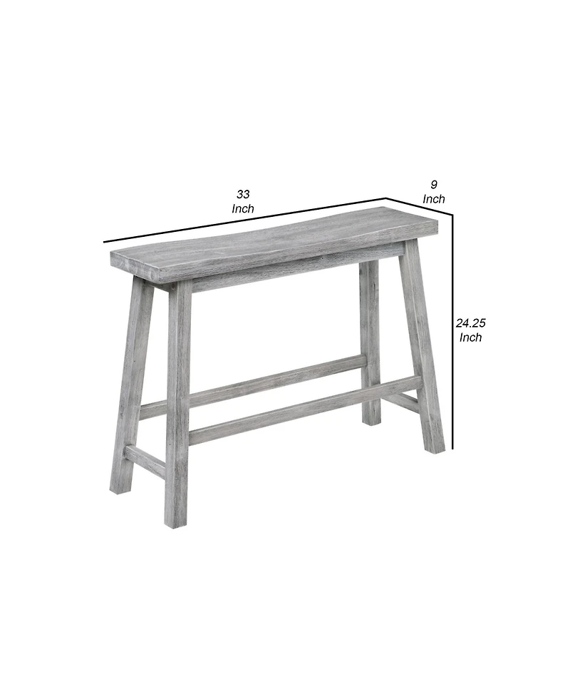 Saddle Design Wooden Bench – Rustic and Elegant Seating for Dining Room or Entryway