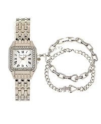 Jessica Carlyle Women's Silver Tone Metal Alloy Analog Watch, 26mm