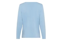 Olsen Women's Mixed Media Sequin Trim T-Shirt