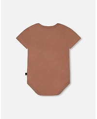 Deux par Deux Baby Boys Organic Cotton Onesie Brown