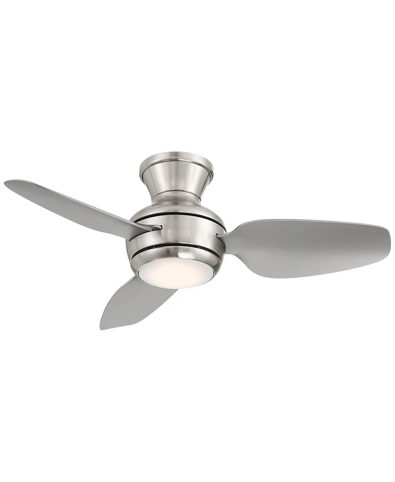 Casa Vieja 36" Whirl Modern Indoor Outdoor Ceiling Fan 3 Blade Led Light Remote Control Brushed Nickel Finish Bedroom Patio Hugger