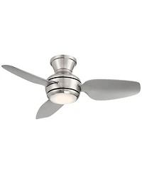 Casa Vieja 36" Whirl Modern Indoor Outdoor Ceiling Fan 3 Blade Led Light Remote Control Brushed Nickel Finish Bedroom Patio Hugger