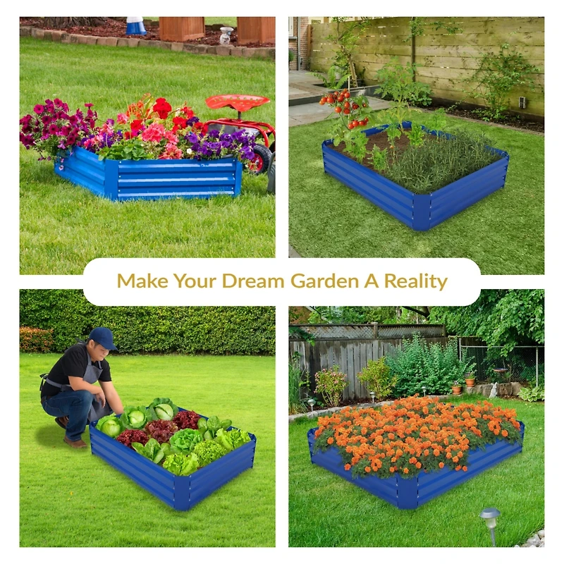 Galvanized Rectangle Raised Garden Bed