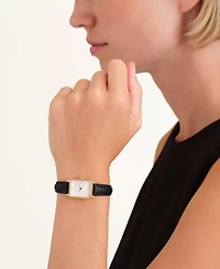 Rosefield Octagon Xs Women's Black Leather Watch 24mm