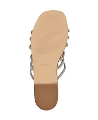 Nine West Women's Timy Embellished Strappy Flat Sandals