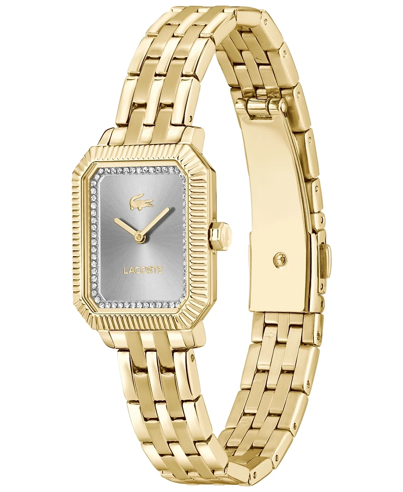 Lacoste Women's Parisienne Gold Tone Stainless Steel Bracelet Watch, 28.3 x 20.7mm