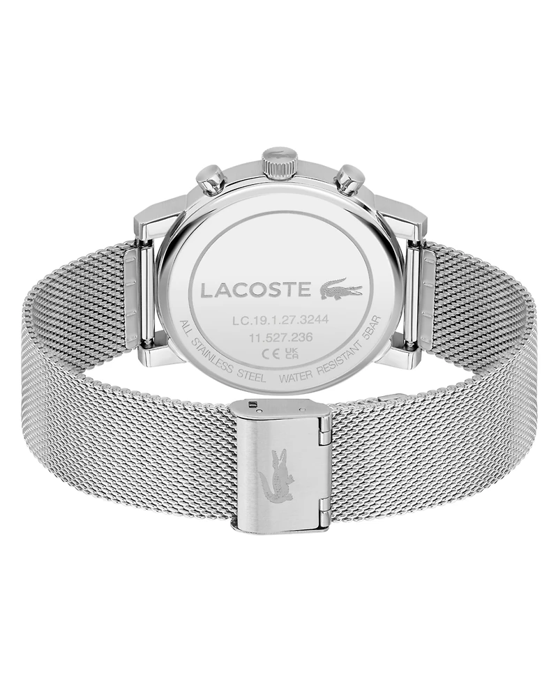 Lacoste Men's Replay Silver Tone Stainless Steel Mesh Bracelet Watch