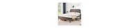 gaomon Queen Bed Frame with Wooden Headboard and Footboard,Metal Queen Size Bed Frame