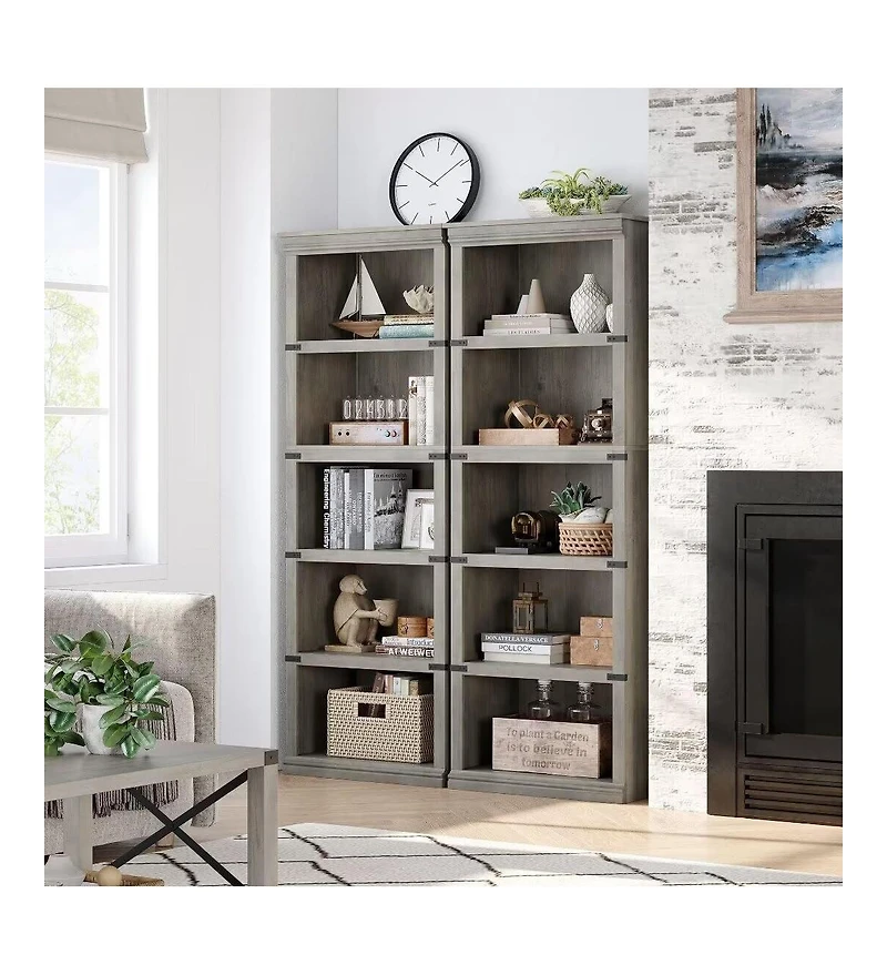 gaomon Farmhouse Book Shelf with Storage