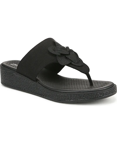 LifeStride Women's Bloom Washable Thong Slip On Wedge Sandals