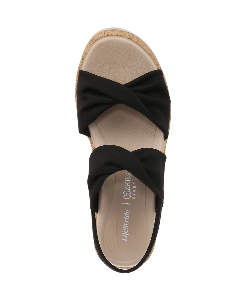 LifeStride Women's Riley Washable Slingback Wedge Sandals